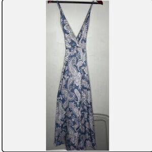 NWT mustard seed Paisley slit Maxi Dress